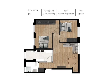Apartamento T2 para Venda em Almada, Cova da Piedade, Pragal e Cacilhas