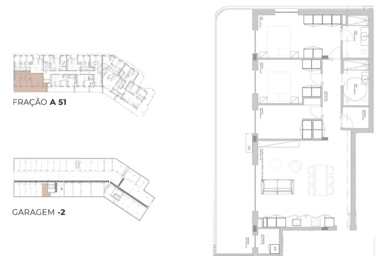 Apartamento T3 para Venda em Oliveira do Douro Planta 1