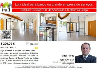 Loja para Arrendamento em União das Freguesias de Setúbal
