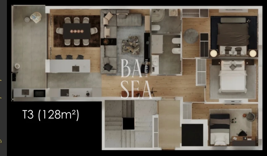 Apartamento T3 para Venda em Celeirós, Aveleda e Vimieiro Planta 1