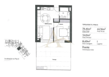 Apartamento T1 para Venda em Santa Marinha