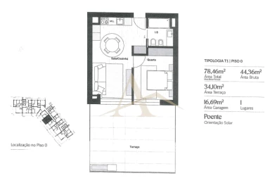 Apartamento T1 para Venda em Santa Marinha