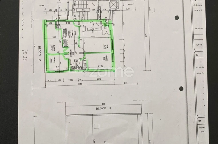 Apartamento T3 para Venda em Algueirão-Mem Martins Planta 1