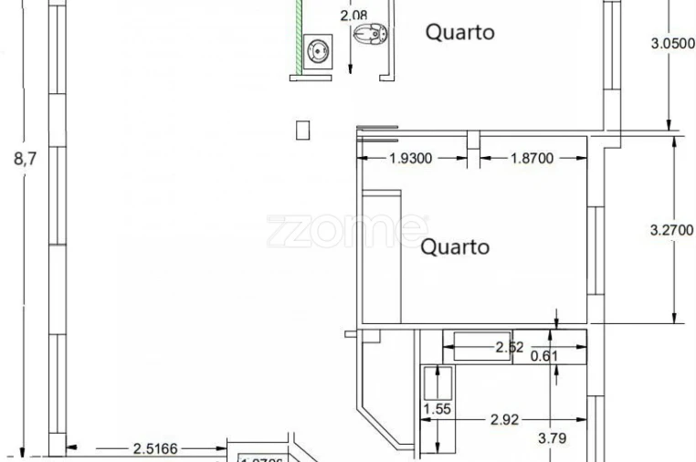 Apartamento T3 para Venda em Algueirão-Mem Martins Planta 2