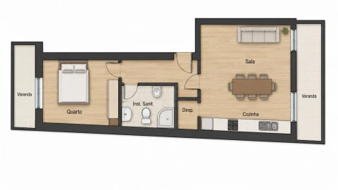 Apartamento T1 para Venda em Coimbrão