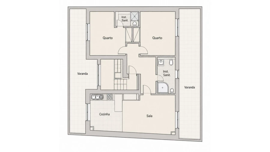 Apartamento T2 para Venda em Coimbrão Planta 1