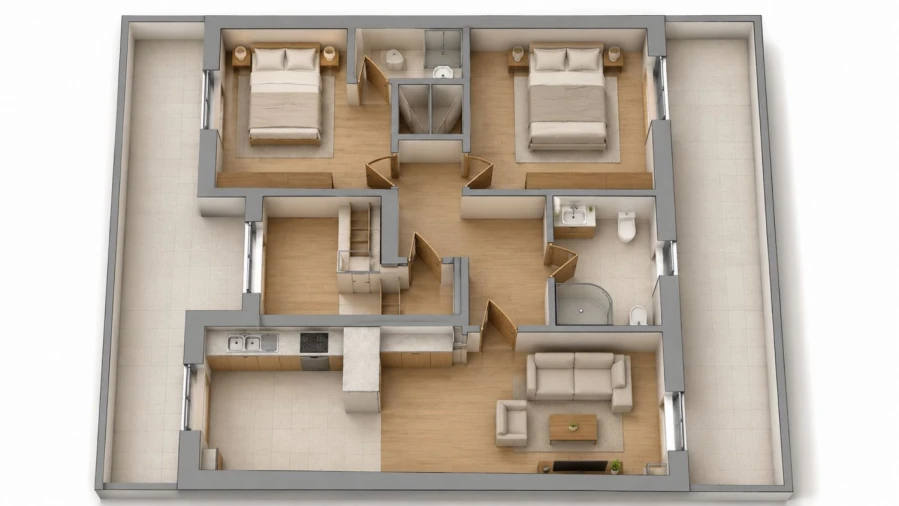 Apartamento T2 para Venda em Coimbrão Planta 2