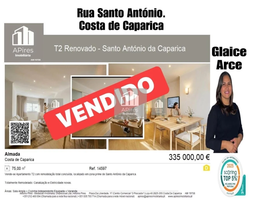 Apartamento T2 para Venda em Costa da Caparica Foto 1