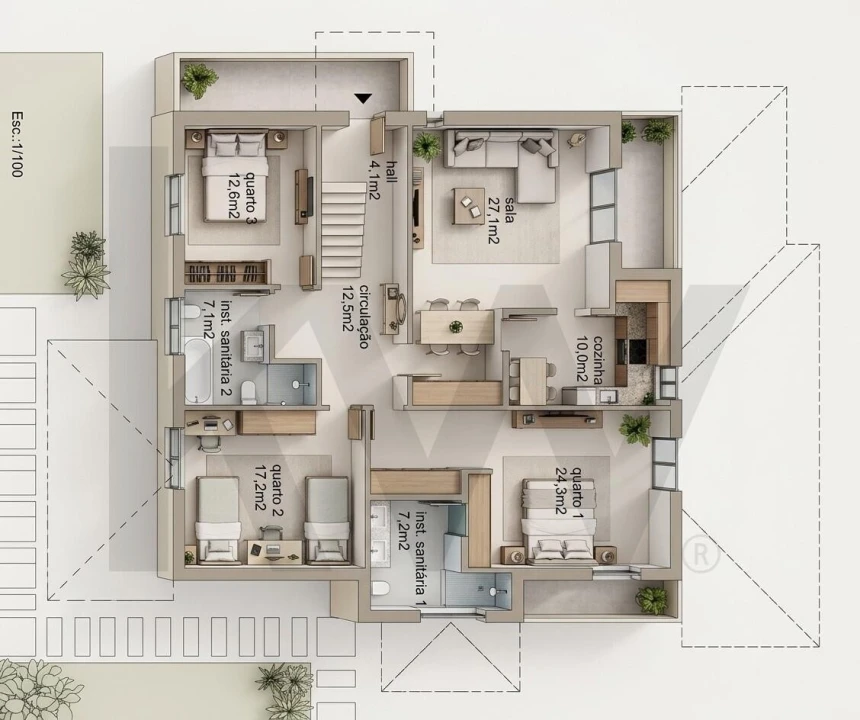 Apartamento T3 para Arrendamento em Amarante (São Gonçalo), Madalena, Cepelos e Gatão Foto 27