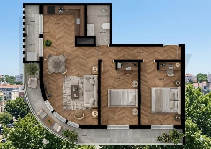 Apartamento T2 para Venda em Campolide Foto 39