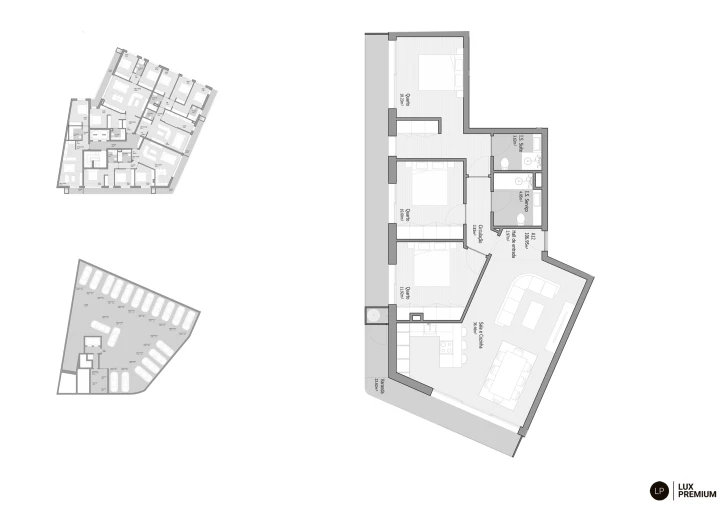 Apartamento T3 para Venda em Bougado (São Martinho e Santiago) Planta 1
