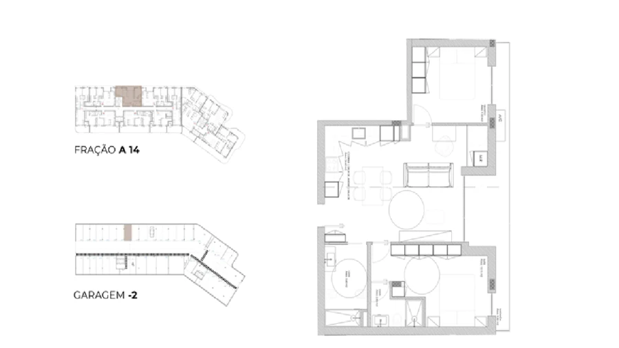 Apartamento T2 para Venda em Oliveira do Douro Planta 1