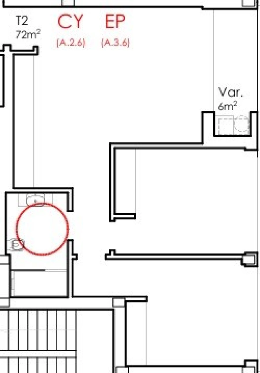 Apartamento T2 para Venda em Fânzeres e São Pedro da Cova Planta 1