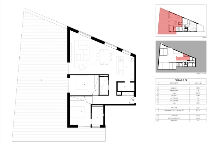 Apartamento T2 para Venda em Gondomar (São Cosme), Valbom e Jovim Planta 1
