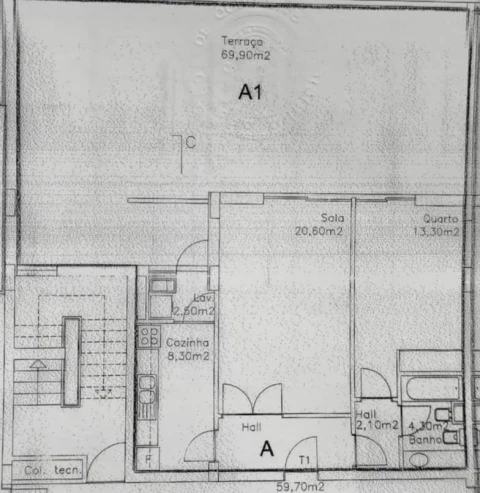 Apartamento T1 para Venda em Rio Tinto