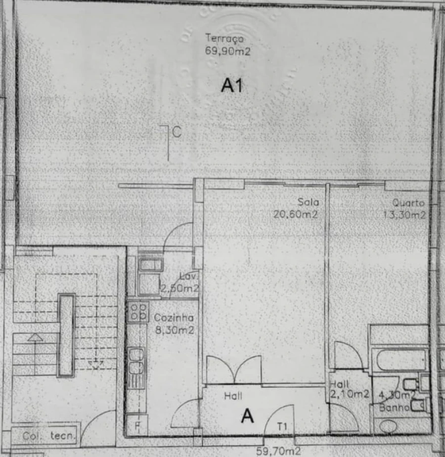Apartamento T1 para Venda em Rio Tinto Planta 1