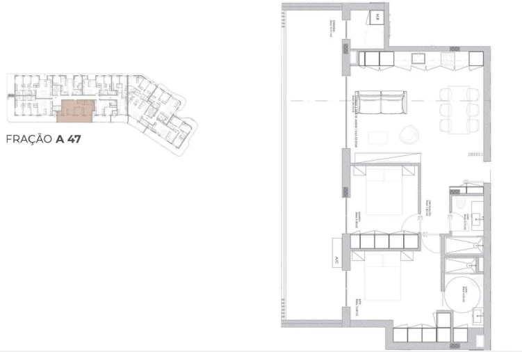 Apartamento T2 para Venda em Oliveira do Douro Planta 1