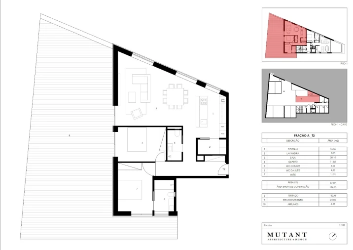 Apartamento T2 para Venda em Gondomar (São Cosme), Valbom e Jovim Planta 1