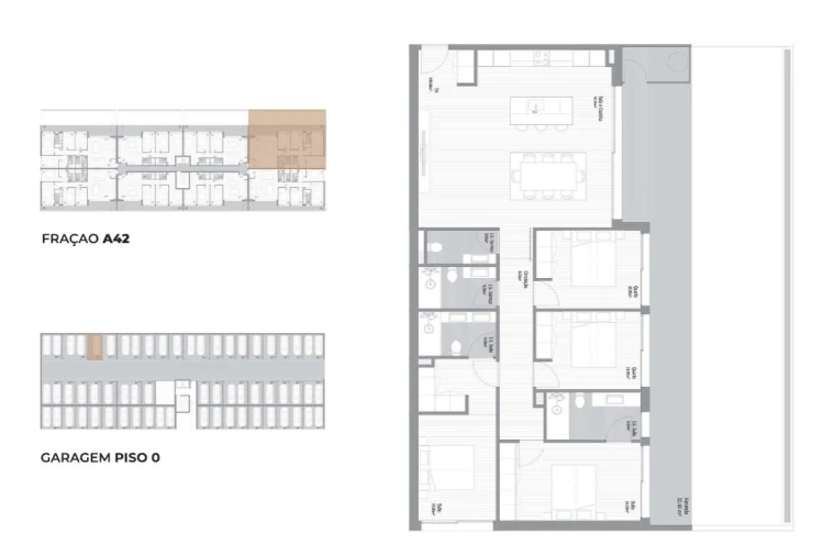 Apartamento T4 para Venda em Fânzeres e São Pedro da Cova Planta 1