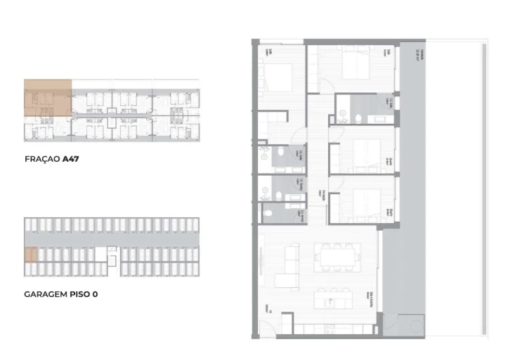 Apartamento T4 para Venda em Fânzeres e São Pedro da Cova Planta 1