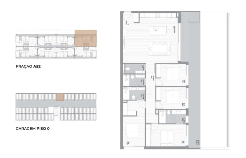 Apartamento T4 para Venda em Fânzeres e São Pedro da Cova Planta 1