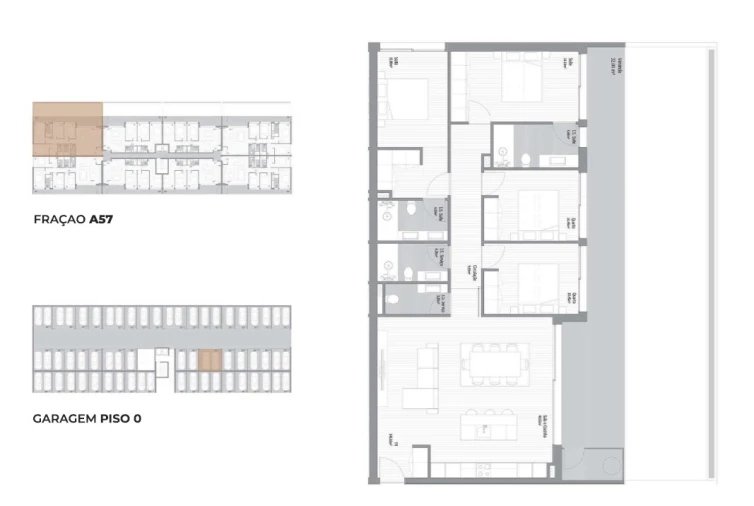 Apartamento T4 para Venda em Fânzeres e São Pedro da Cova Planta 1