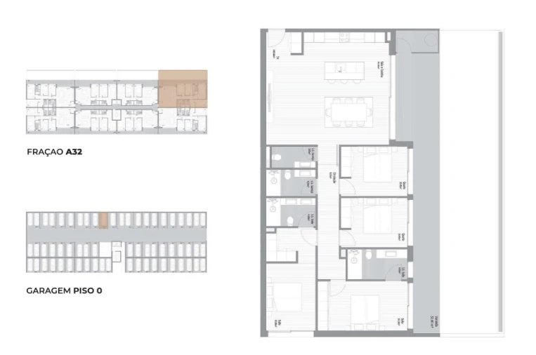 Apartamento T4 para Venda em Fânzeres e São Pedro da Cova Planta 1