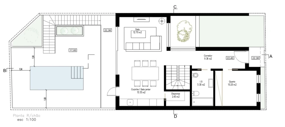Moradia T4 para Venda em Estômbar e Parchal Planta 1