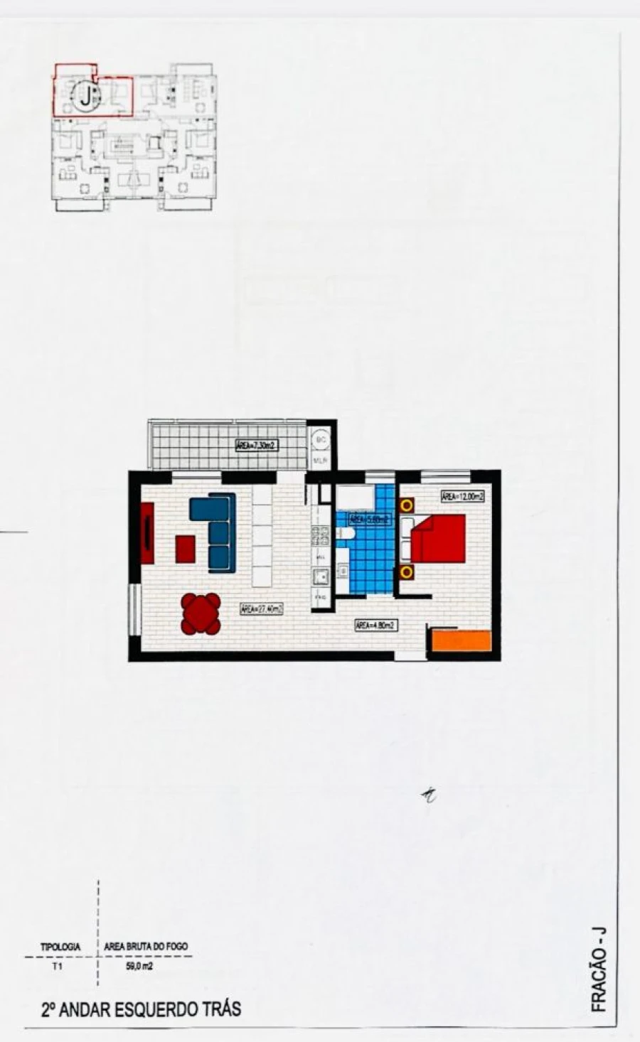 Apartamento T2 para Venda em Avanca Planta 1