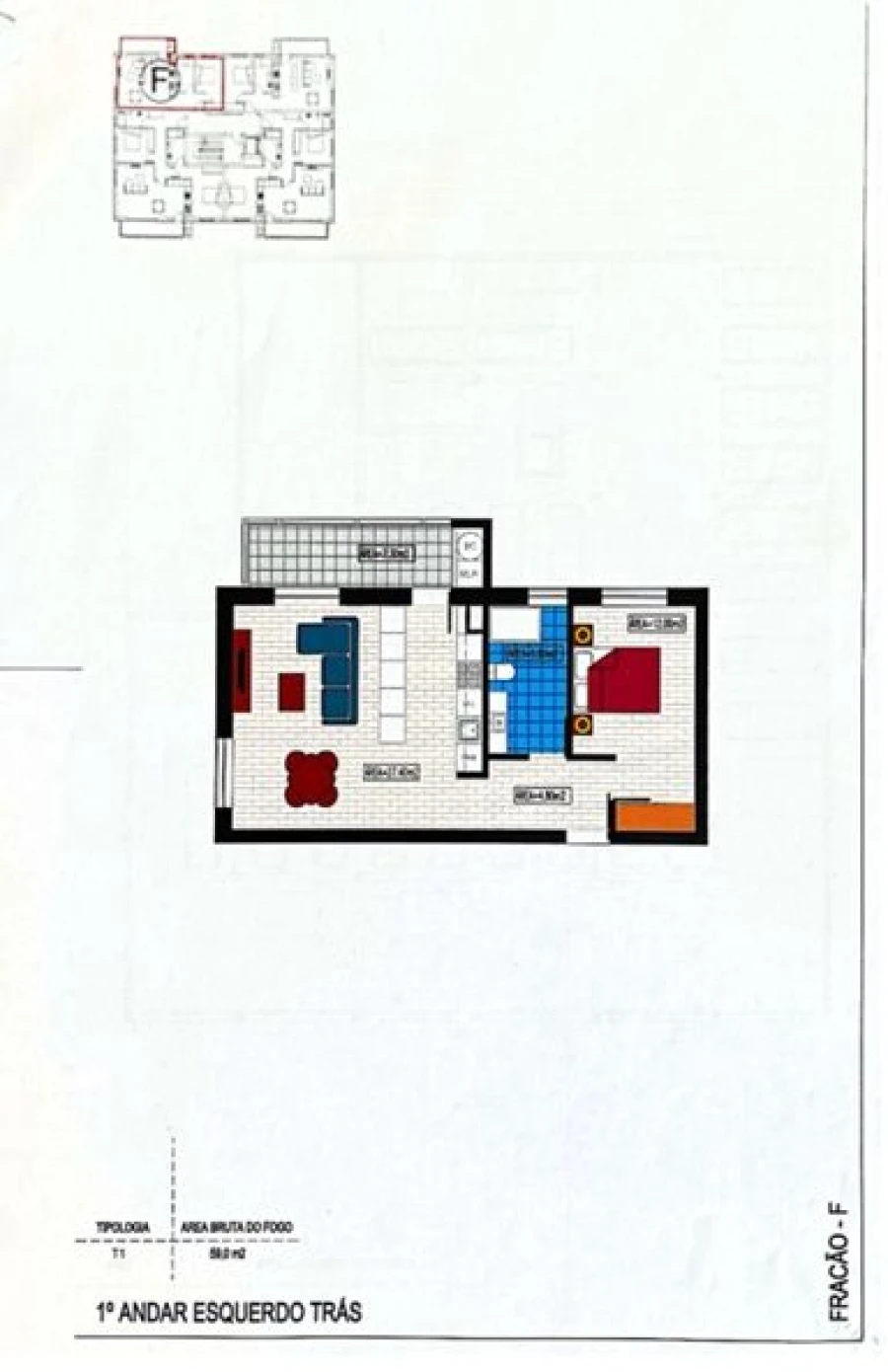 Apartamento T1 para Venda em Avanca Planta 1