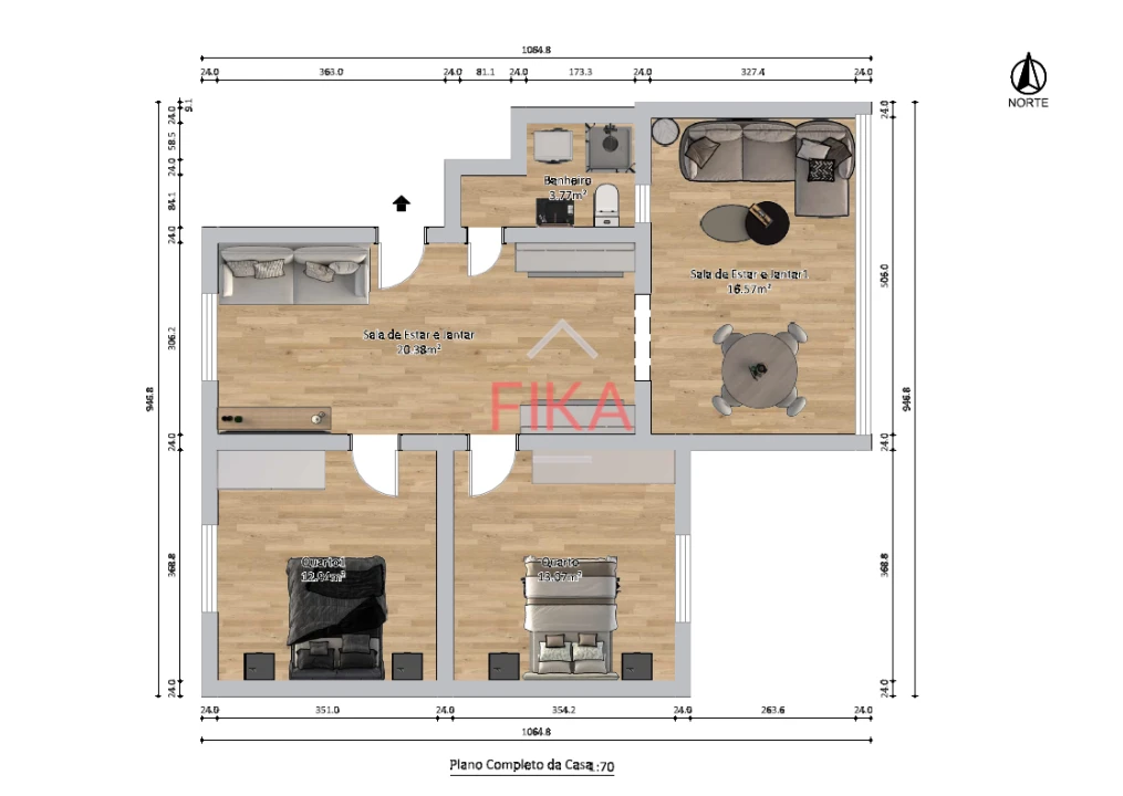 Apartamento T2 para Arrendamento em Seixal Foto 23