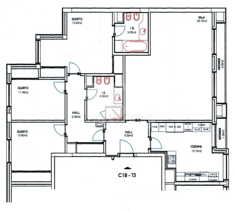 Apartamento T3 para Venda em Alcantara Foto 34