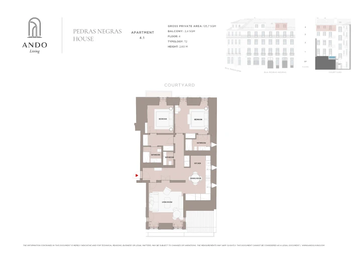 Apartamento T2 para Venda em Santa Maria Maior Planta 1