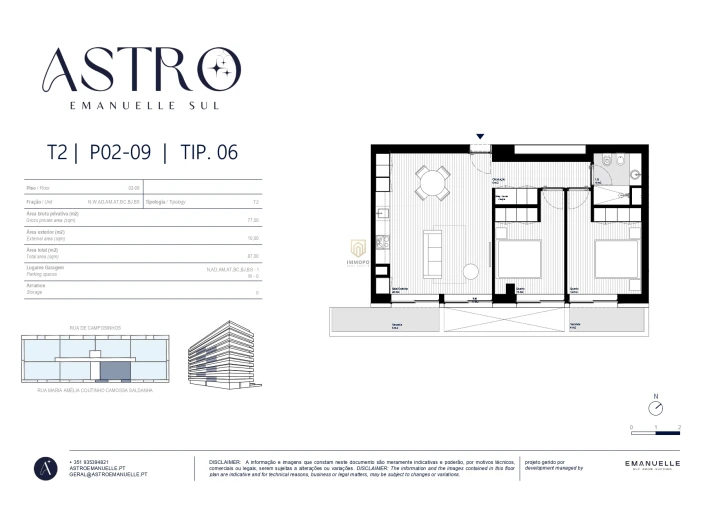 Apartamento T2 para Venda em Matosinhos e Leça da Palmeira Planta 1