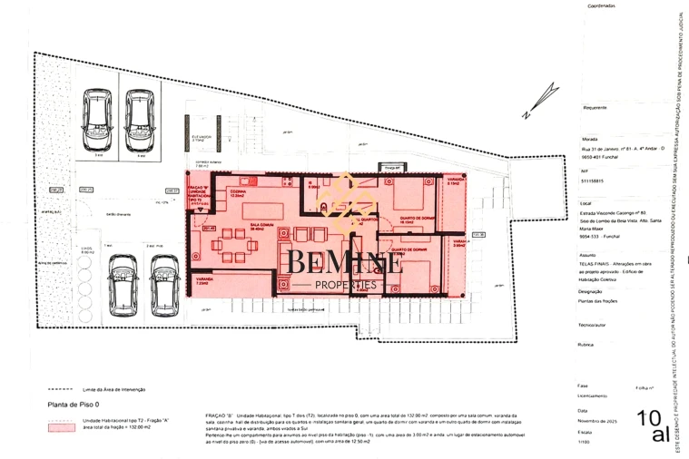 Apartamento T2 para Venda em Funchal (Santa Maria Maior) Planta 1