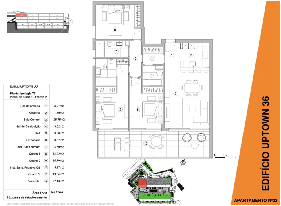 Apartamento T3 para Venda em Imaculado Coração de Maria Planta 2