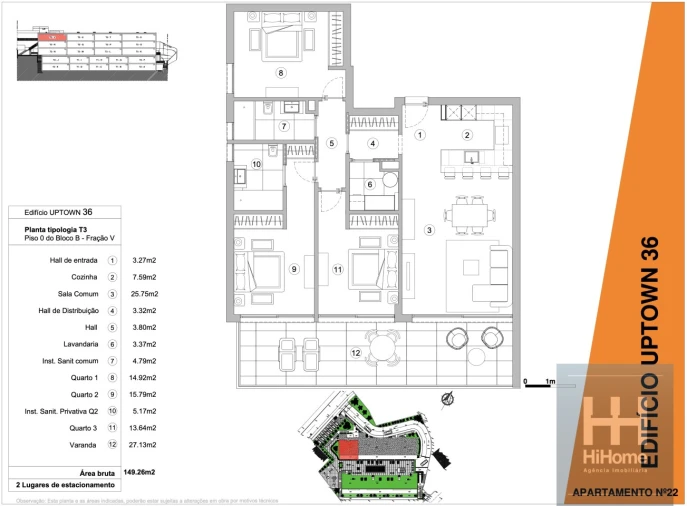 Apartamento T3 para Venda em Imaculado Coração de Maria Foto 36