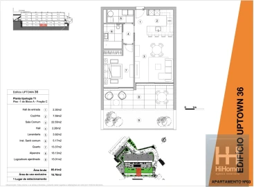 Apartamento T1 para Venda em Imaculado Coração de Maria
