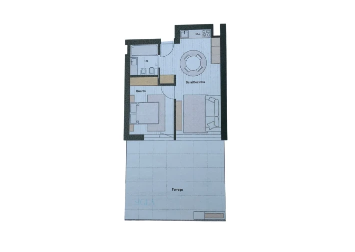 Apartamento T1 para Venda em Santa Marinha e São Pedro da Afurada Planta 1