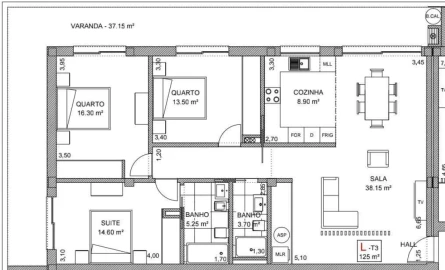 Apartamento T3 para Venda em Loureiro