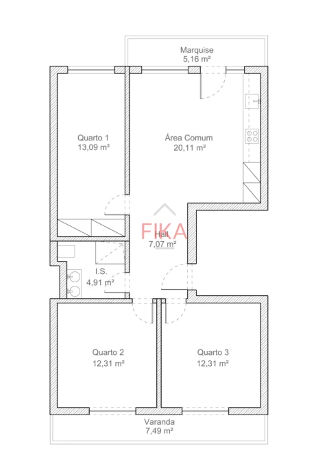 Apartamento T3 para Venda em Seixal