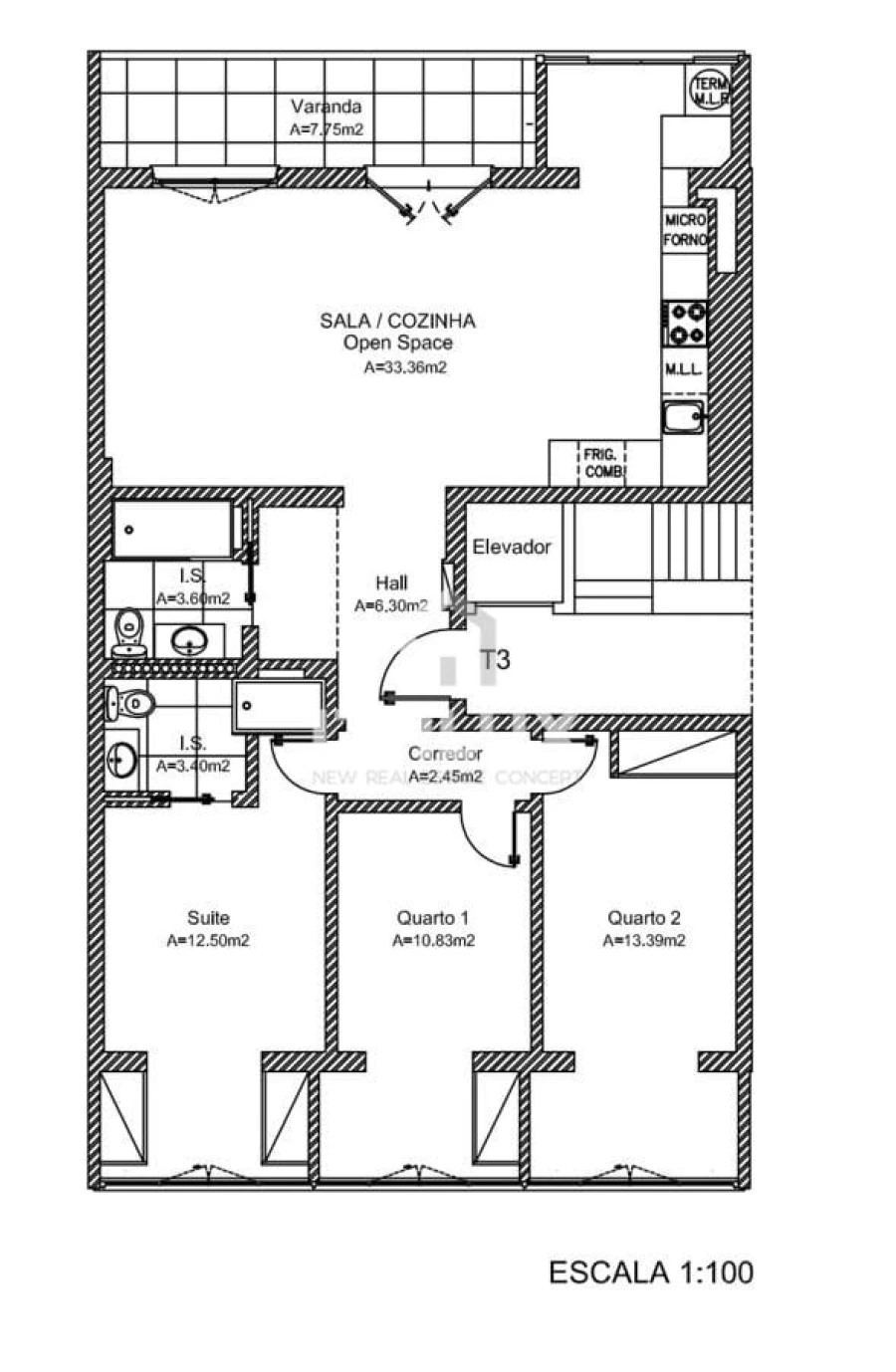 Apartamento T3 para Venda em Benfica Foto 3