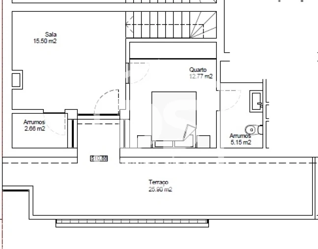Apartamento T2 para Venda em Ranhados Planta 2
