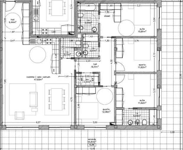 Apartamento T4 para Venda em Repeses e São Salvador Planta 1