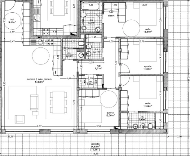 Apartamento T4 para Venda em Repeses e São Salvador Planta 1