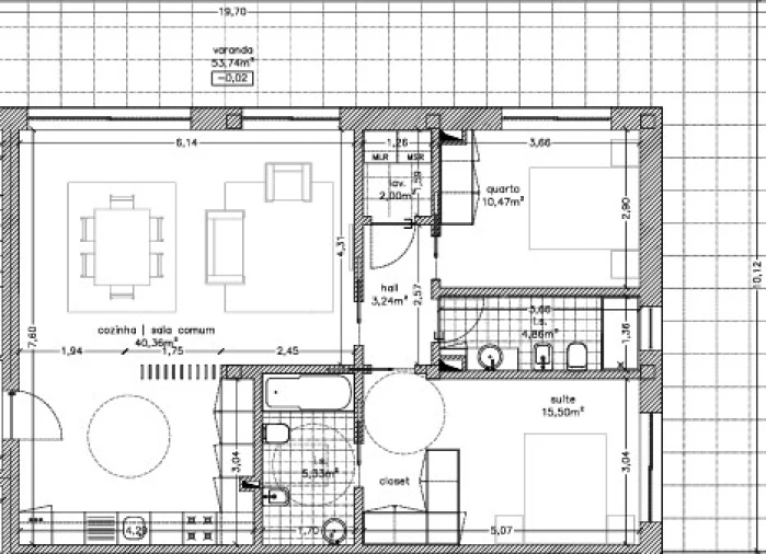 Apartamento T2 para Venda em Repeses e São Salvador Planta 1