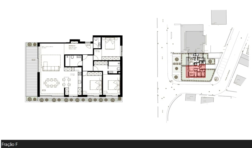 Apartamento T3 para Venda em São Felix da Marinha Planta 1