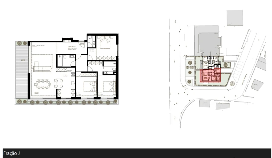 Apartamento T3 para Venda em São Felix da Marinha Planta 1
