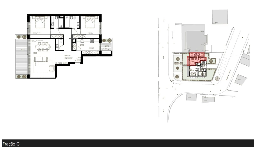 Apartamento T2 para Venda em São Felix da Marinha Planta 1