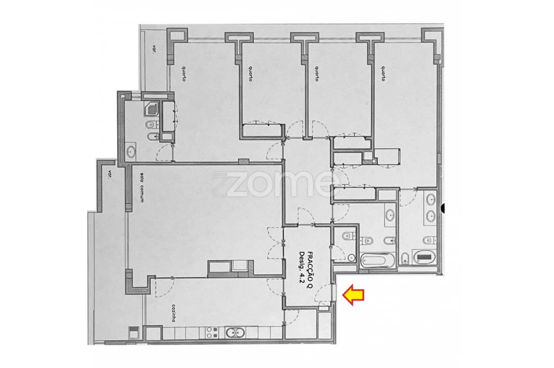 Apartamento T4 para Venda em São Vitor (Braga) Planta 2